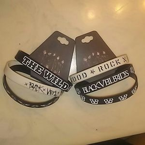 6 black veil brides braclets.